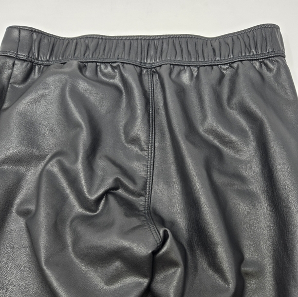 ABERCROMBIE KIDS FAUX LEATHER BLACK PANTS SPLIT CUFF LINED GIRLS YOUTH 9/10 A&F - Picture 7 of 13